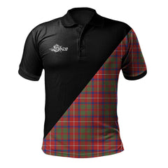 Shaw Red Modern Clan - Military Polo Shirt