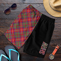 Shaw Red Modern Tartan Crest Men's Short - Cross Style