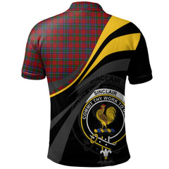 Sinclair Tartan Polo Shirt - Royal Coat Of Arms Style