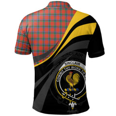 Sinclair Ancient Tartan Polo Shirt - Royal Coat Of Arms Style