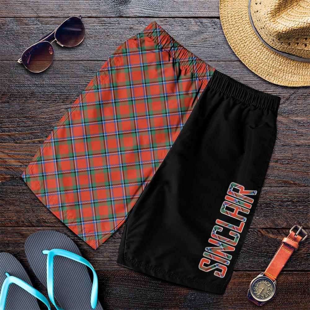 Sinclair Ancient Tartan Crest Men's Short - Cross Style