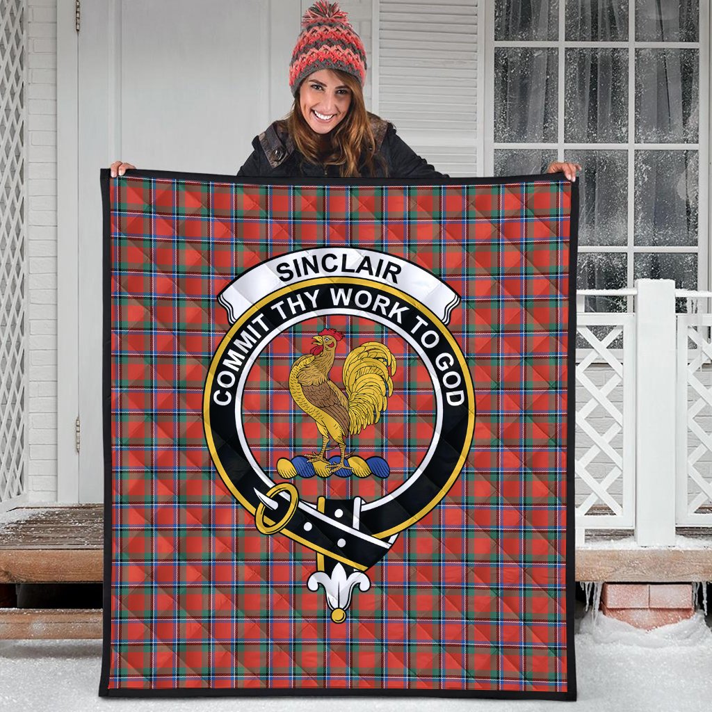 Sinclair Ancient Tartan Crest Quilt