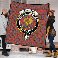 Sinclair Ancient Tartan Crest Quilt