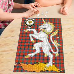 Sinclair Ancient Tartan Crest Unicorn Scotland Jigsaw Puzzles