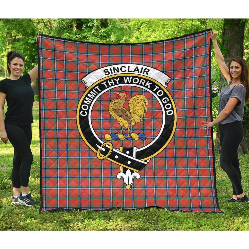 Sinclair Ancient Tartan Crest Quilt