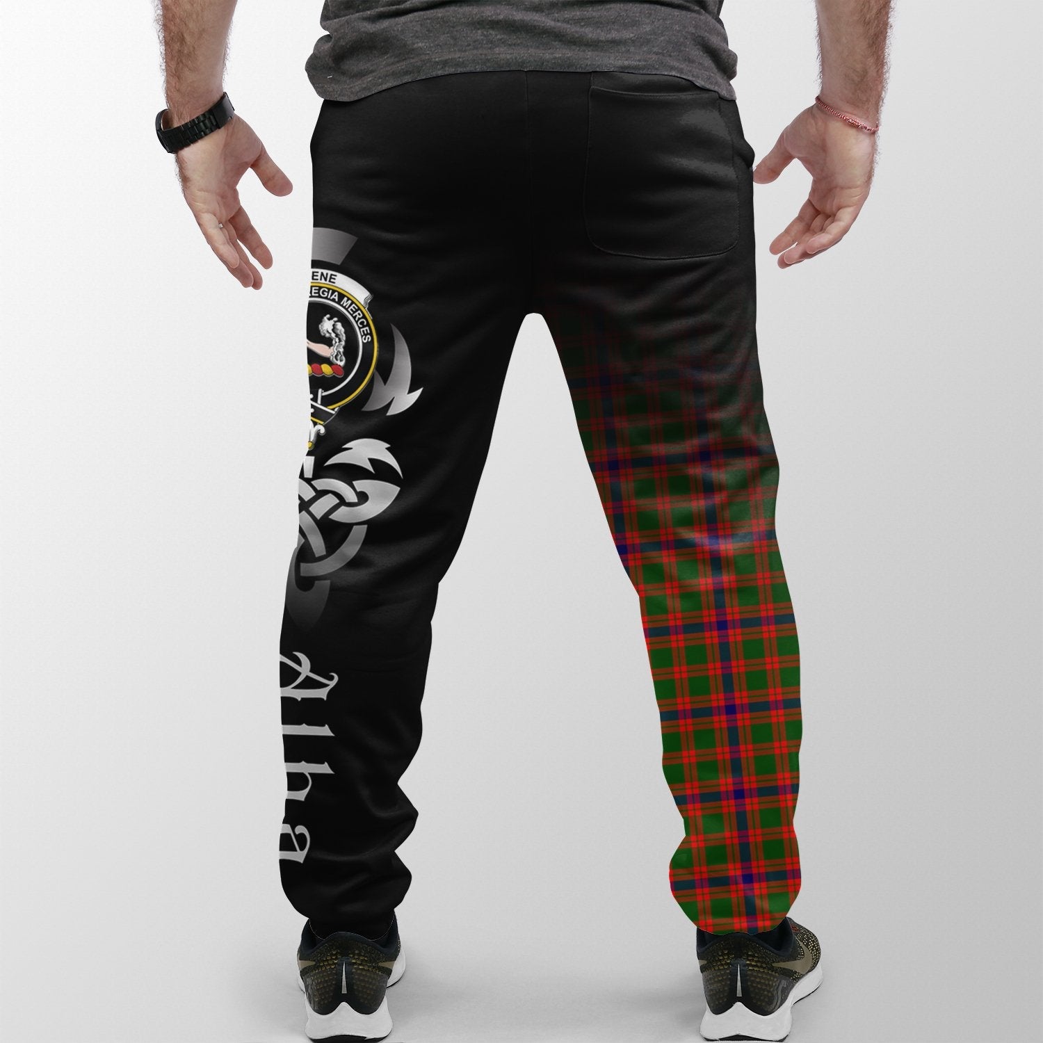 Skene Modern Tartan Crest Jogger Sweatpants - Alba Celtic Style