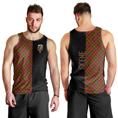 Skene Modern Tartan Crest Men's Tank Top - Cross Style