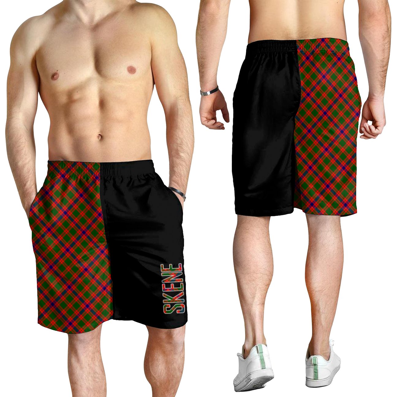 Skene Modern Tartan Crest Men's Short - Cross Style