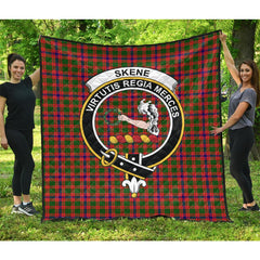 Skene Modern Tartan Crest Quilt