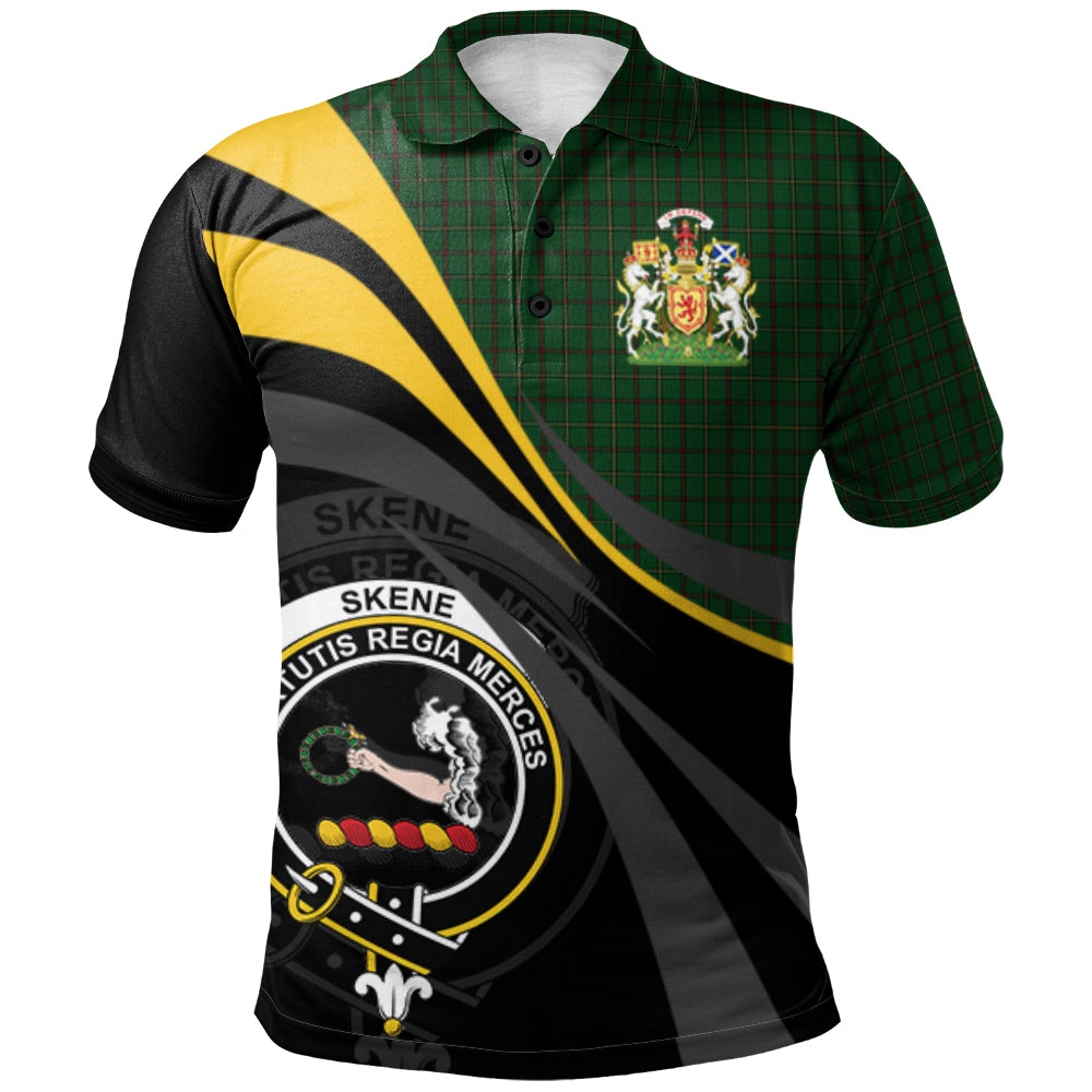 Skene or Tribe of Mar Tartan Polo Shirt - Royal Coat Of Arms Style