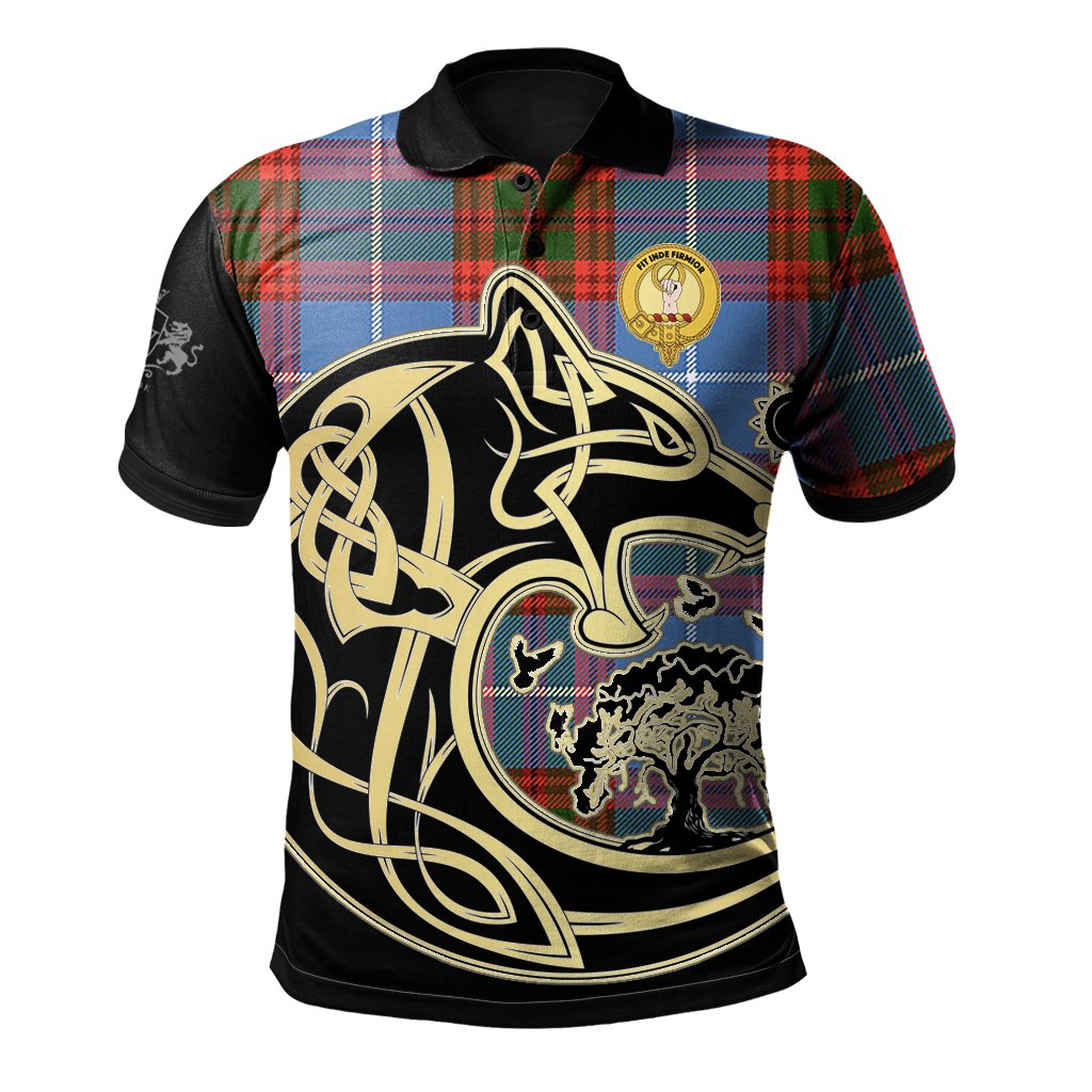 Skirving Tartan Polo Shirt Viking Wolf