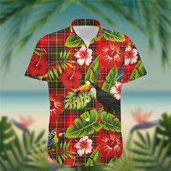 Somerville Tartan Hawaiian Shirt Hibiscus, Coconut, Parrot, Pineapple - Tropical Garden Shirt