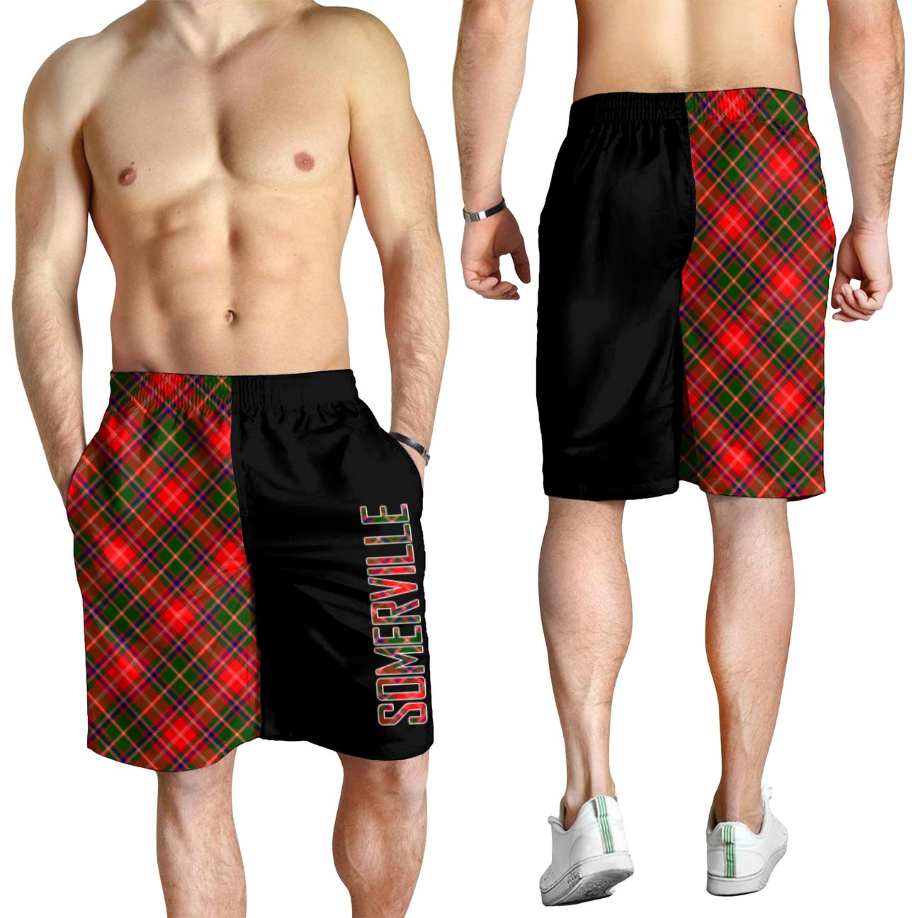 Somerville Modern Tartan Crest Men's Short - Cross Style