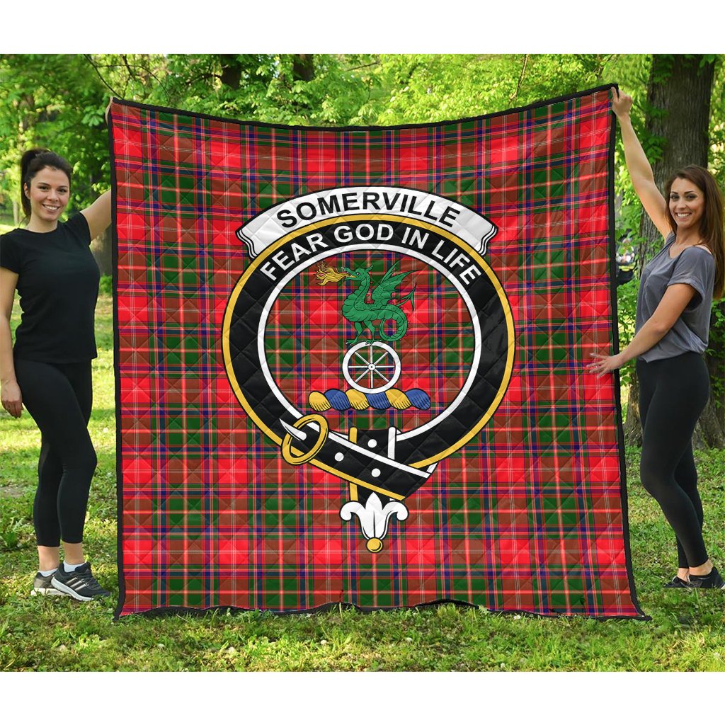 Somerville Modern Tartan Crest Quilt