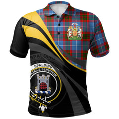 Spalding Tartan Polo Shirt - Royal Coat Of Arms Style
