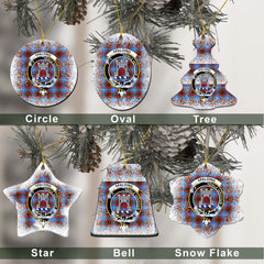 Spalding Tartan Christmas Ceramic Ornament - Snow Style