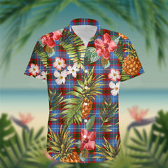 Spalding Tartan Hawaiian Shirt Hibiscus, Coconut, Parrot, Pineapple - Tropical Garden Shirt