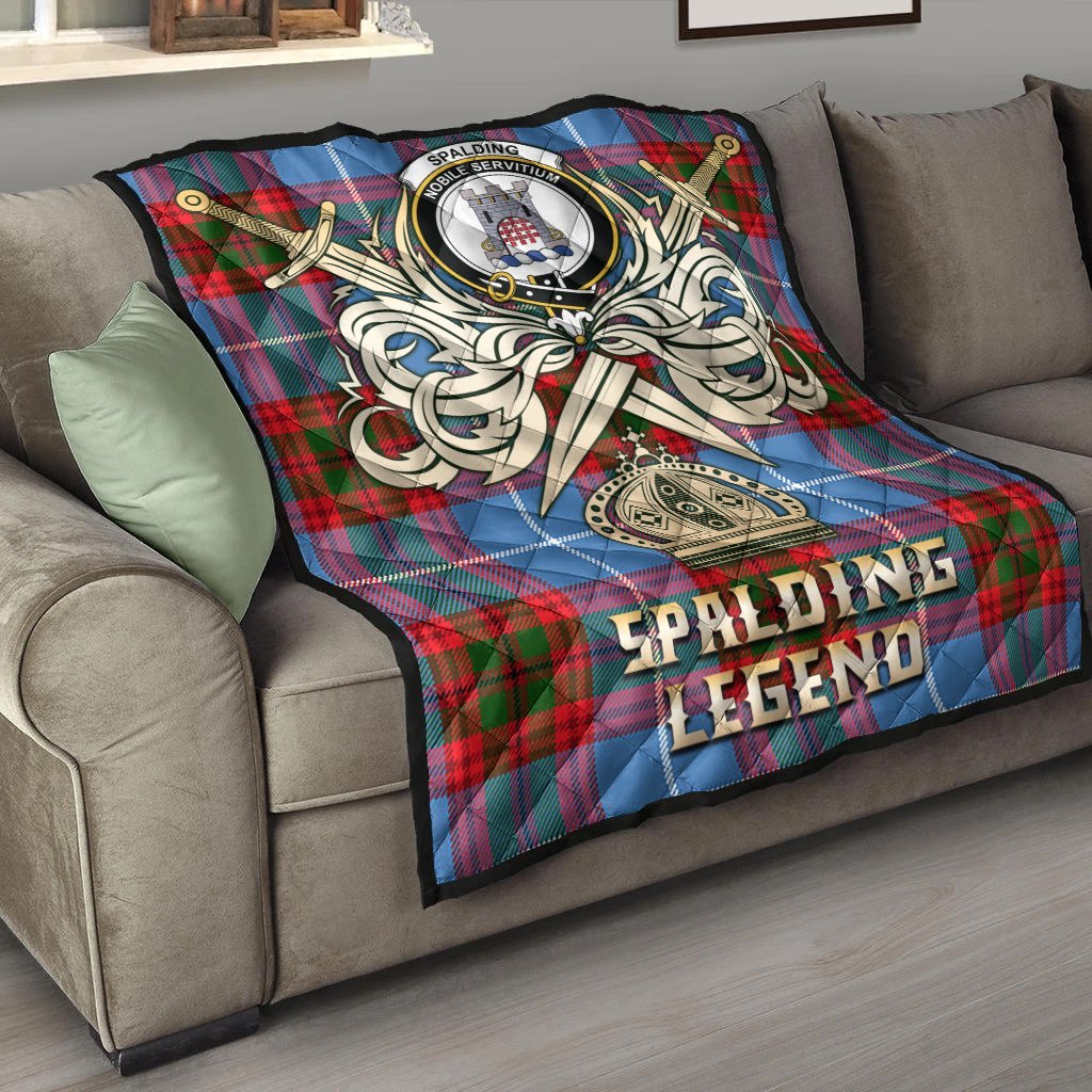 Spalding Tartan Crest Legend Gold Royal Premium Quilt