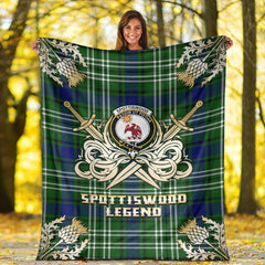 Spottiswood Tartan Gold Courage Symbol Blanket