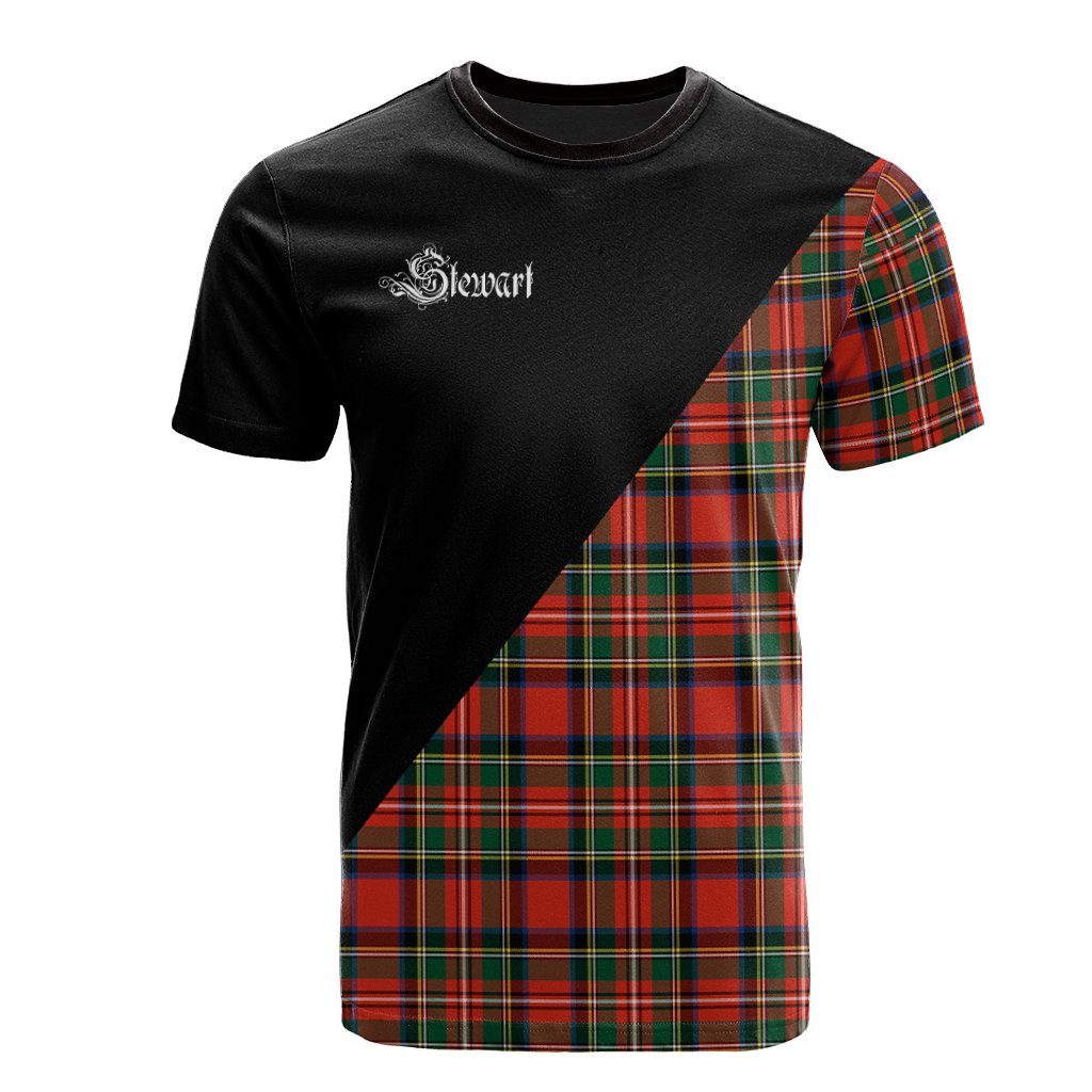 Stewart Royal Modern Tartan - Military T-Shirt