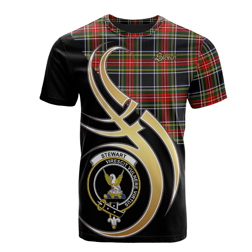 Stewart Black Tartan T-shirt - Believe In Me Style