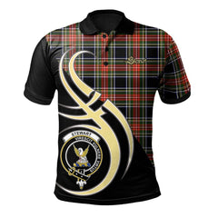 Stewart Black Tartan Polo Shirt - Believe In Me Style