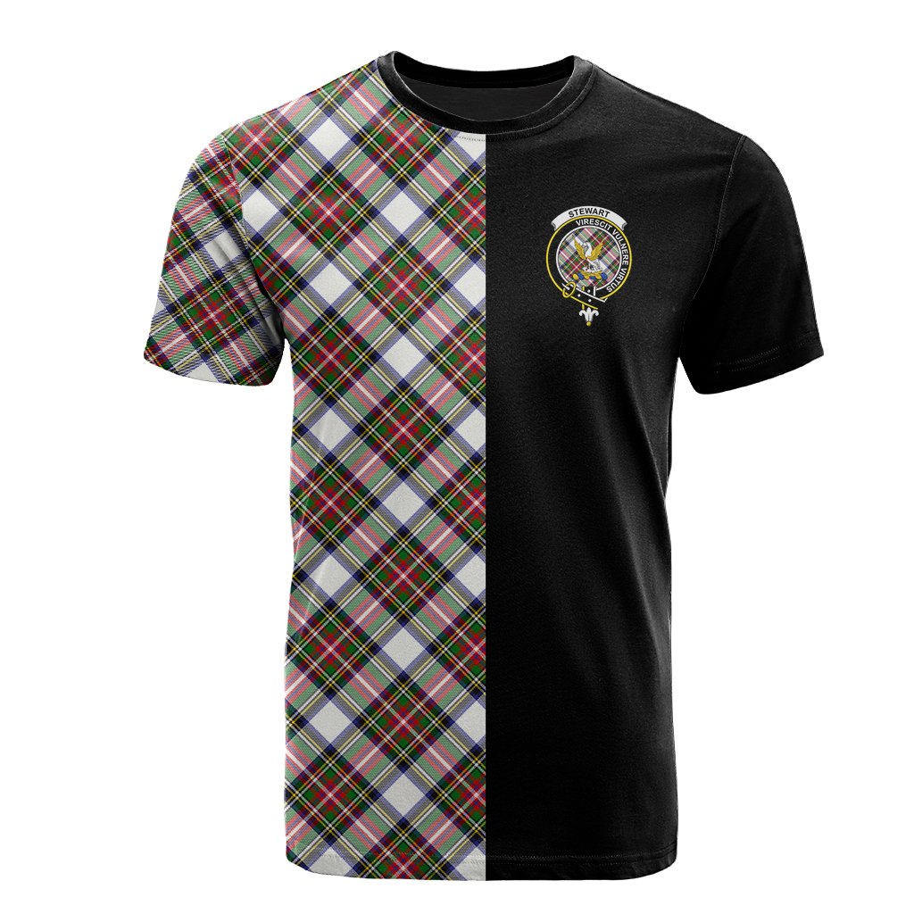 Stewart Dress Modern  Tartan T-Shirt Half of Me - Cross Style