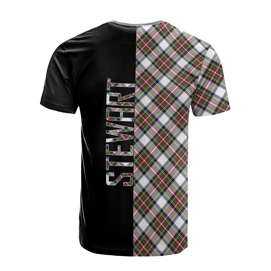 Stewart Dress Modern  Tartan T-Shirt Half of Me - Cross Style
