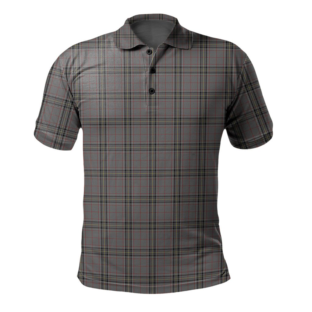 Stewart Grey Tartan Polo Shirt