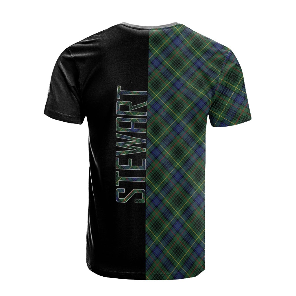 Stewart Hunting Modern Tartan T-Shirt Half of Me - Cross Style