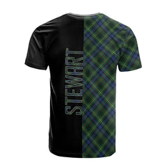 Stewart Hunting Modern Tartan T-Shirt Half of Me - Cross Style