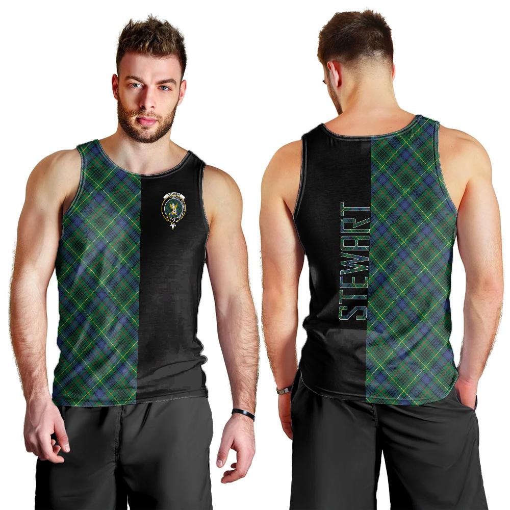 Stewart Hunting Modern Tartan Crest Men's Tank Top - Cross Style