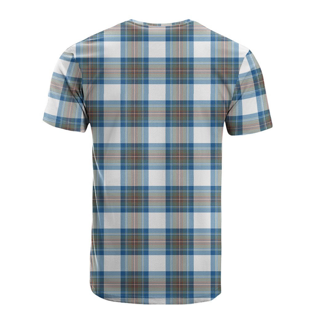 Stewart Muted Blue Tartan T-Shirt