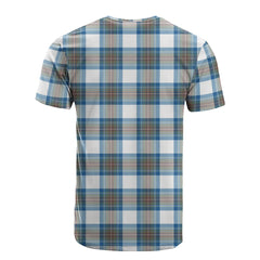 Stewart Muted Blue Tartan T-Shirt