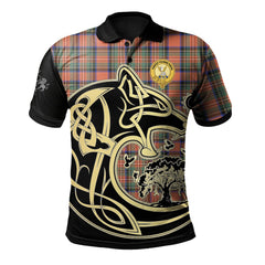 Stewart Royal Ancient Tartan Polo Shirt Viking Wolf