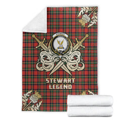 Stewart Royal Modern Tartan Gold Courage Symbol Blanket