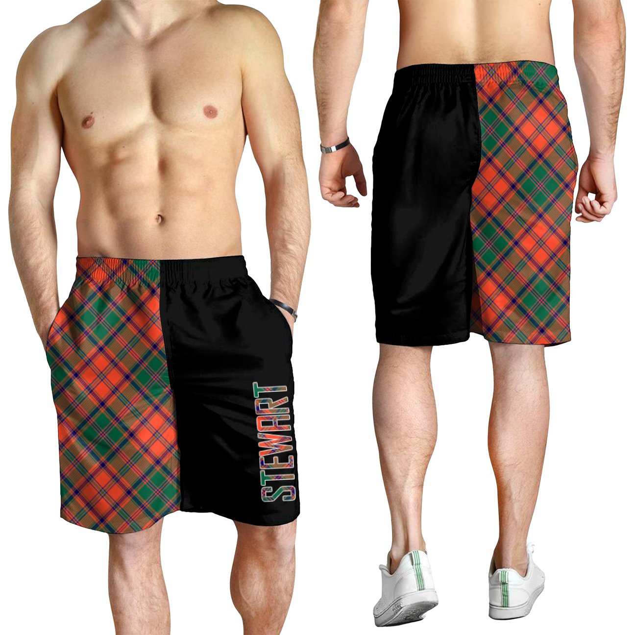 Stewart of Appin Ancient Tartan Crest Men's Short - Cross Style