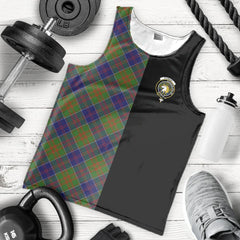 Stewart of Appin Hunting Modern Tartan Crest Men's Tank Top - Cross Style