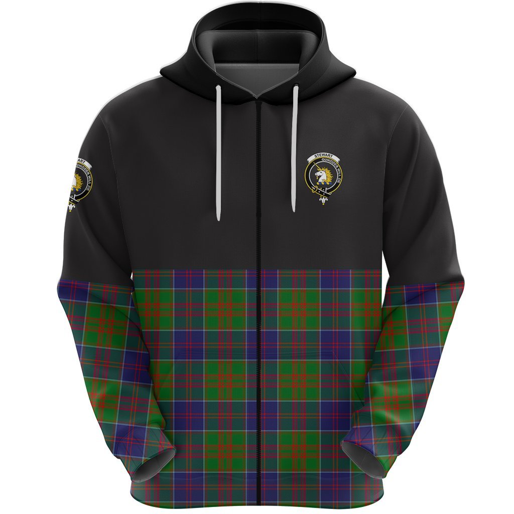 Stewart of Appin Hunting Modern Clan Half Of Tartan Zipper Hoodie