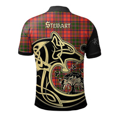 Stewart of Appin Modern Tartan Polo Shirt Viking Wolf