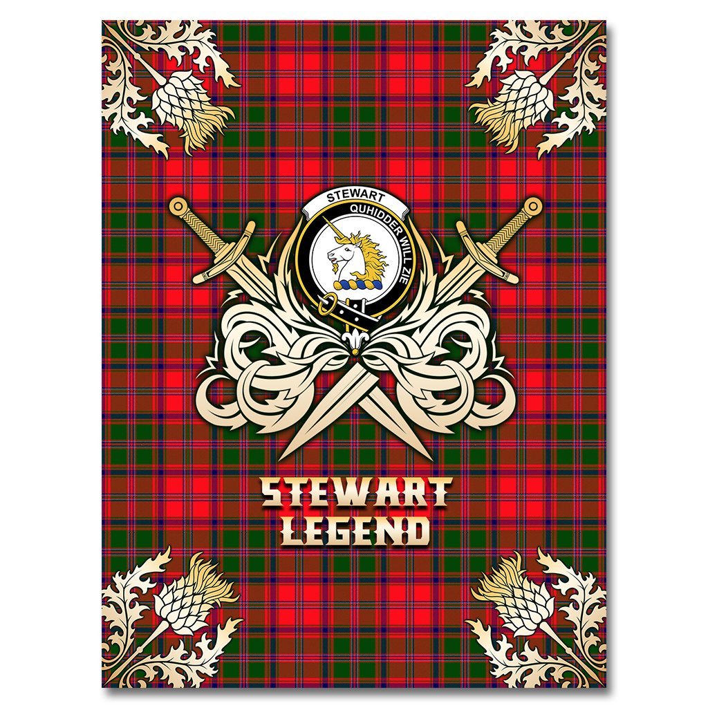 Stewart of Appin Modern Tartan Gold Courage Symbol Blanket