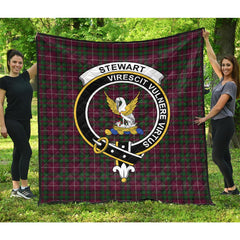 Stewart of Bute Hunting Tartan Crest Quilt