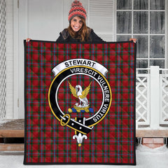 Stewart of Fingask Tartan Crest Quilt