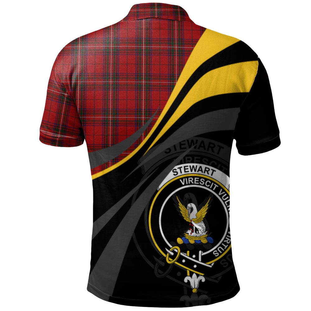 Stewart of Rothesay 01 Tartan Polo Shirt - Royal Coat Of Arms Style