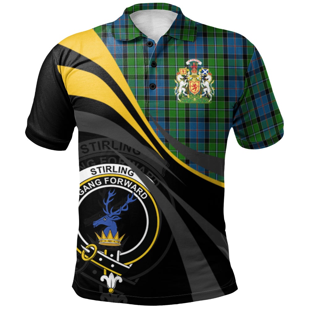 Stirling Tartan Polo Shirt - Royal Coat Of Arms Style