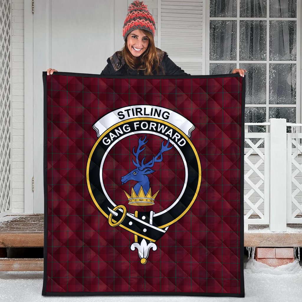 Stirling of Keir Tartan Crest Quilt