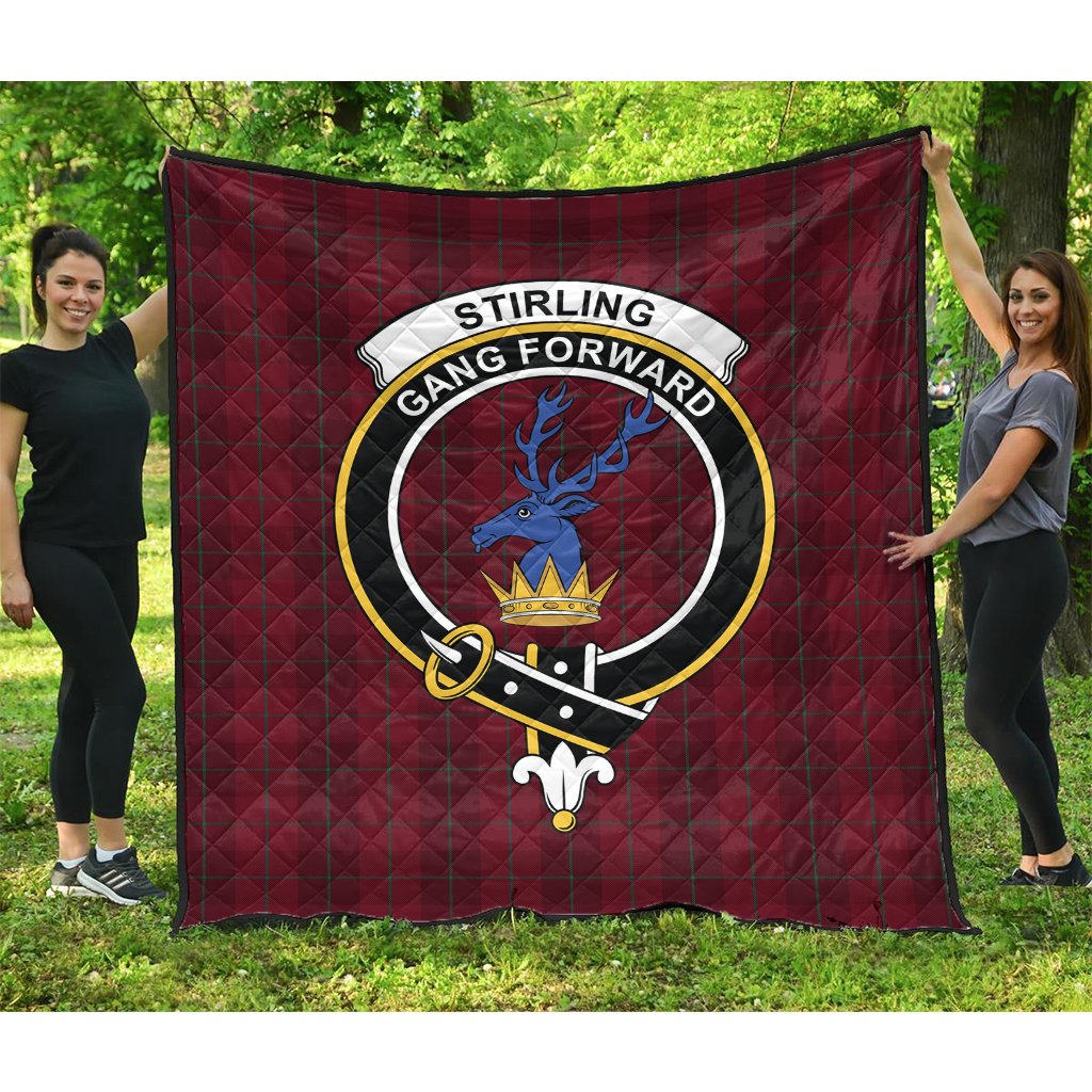 Stirling of Keir Tartan Crest Quilt