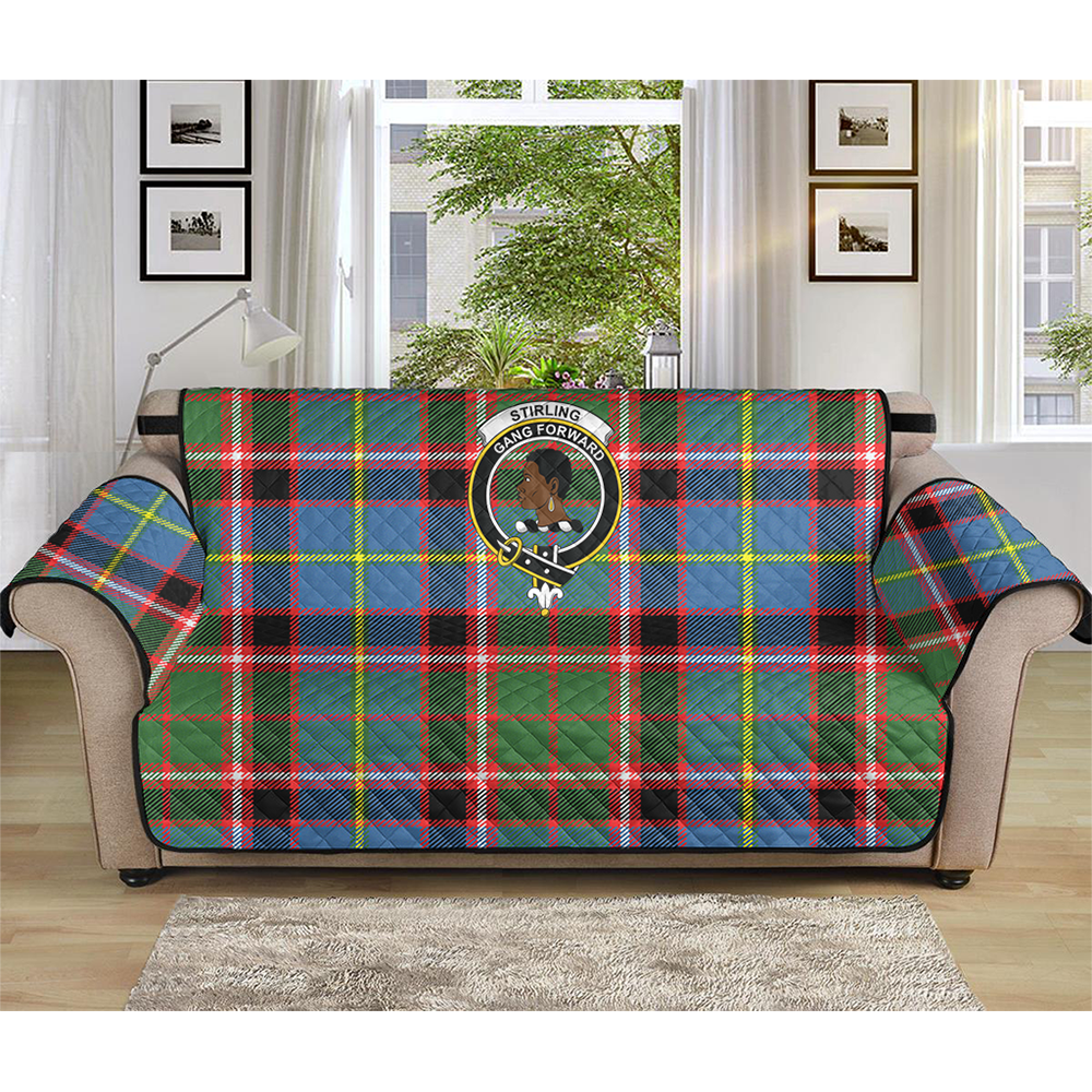 Stirling & Bannockburn District Tartan Crest Sofa Protector