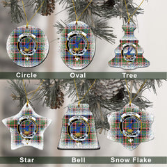 Stirling (of Cadder-Present Chief) Tartan Christmas Ceramic Ornament - Snow Style