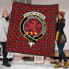 Stuart of Bute Tartan Crest Quilt